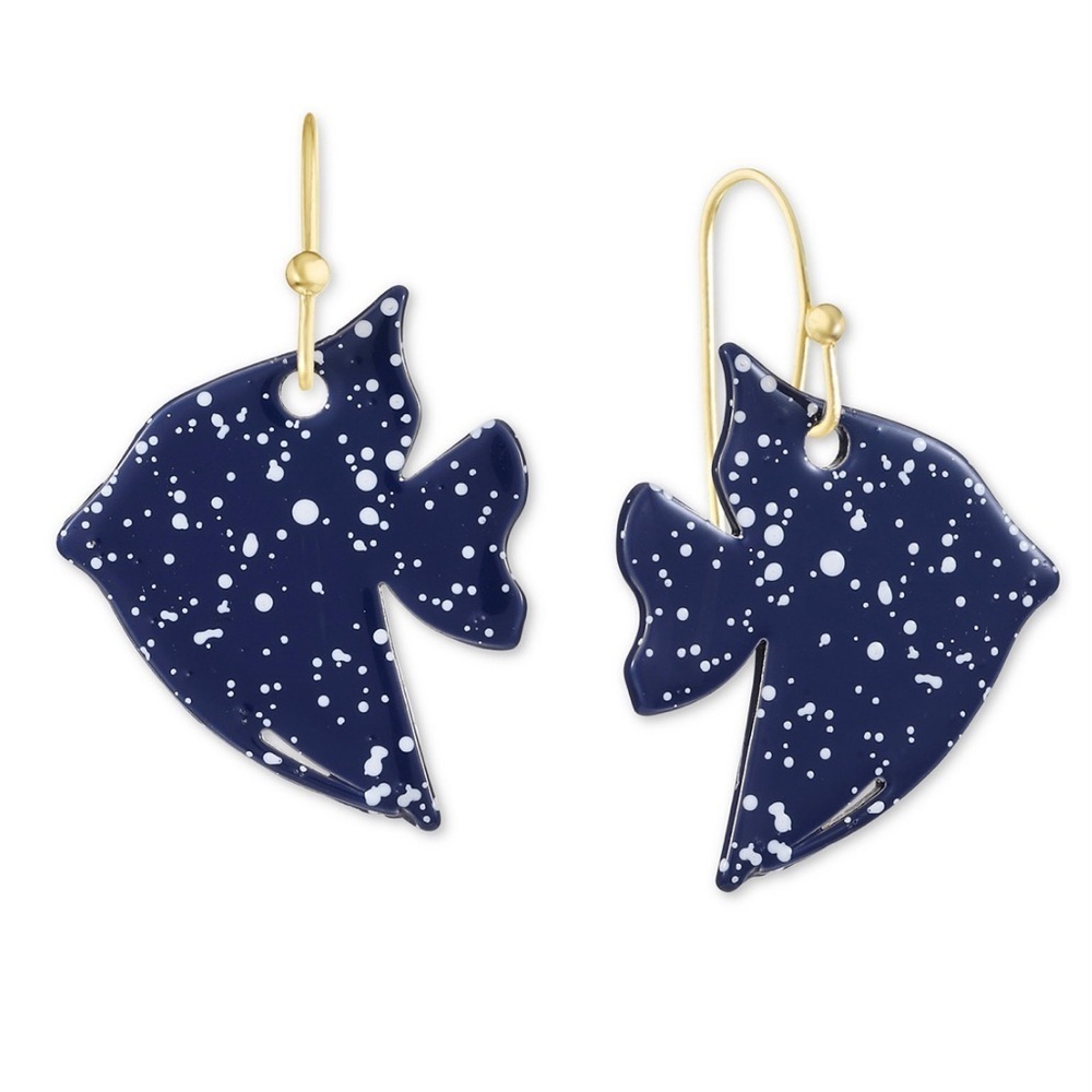 NWT ALFANI BLUE TROPICAL FISH DROP EARRINGS